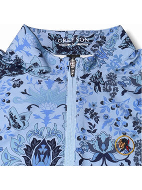 GREYSON Womens Sleeveless Halley Polo Winged Wolf Blue SEMINOLE GOLF CLUB Medium